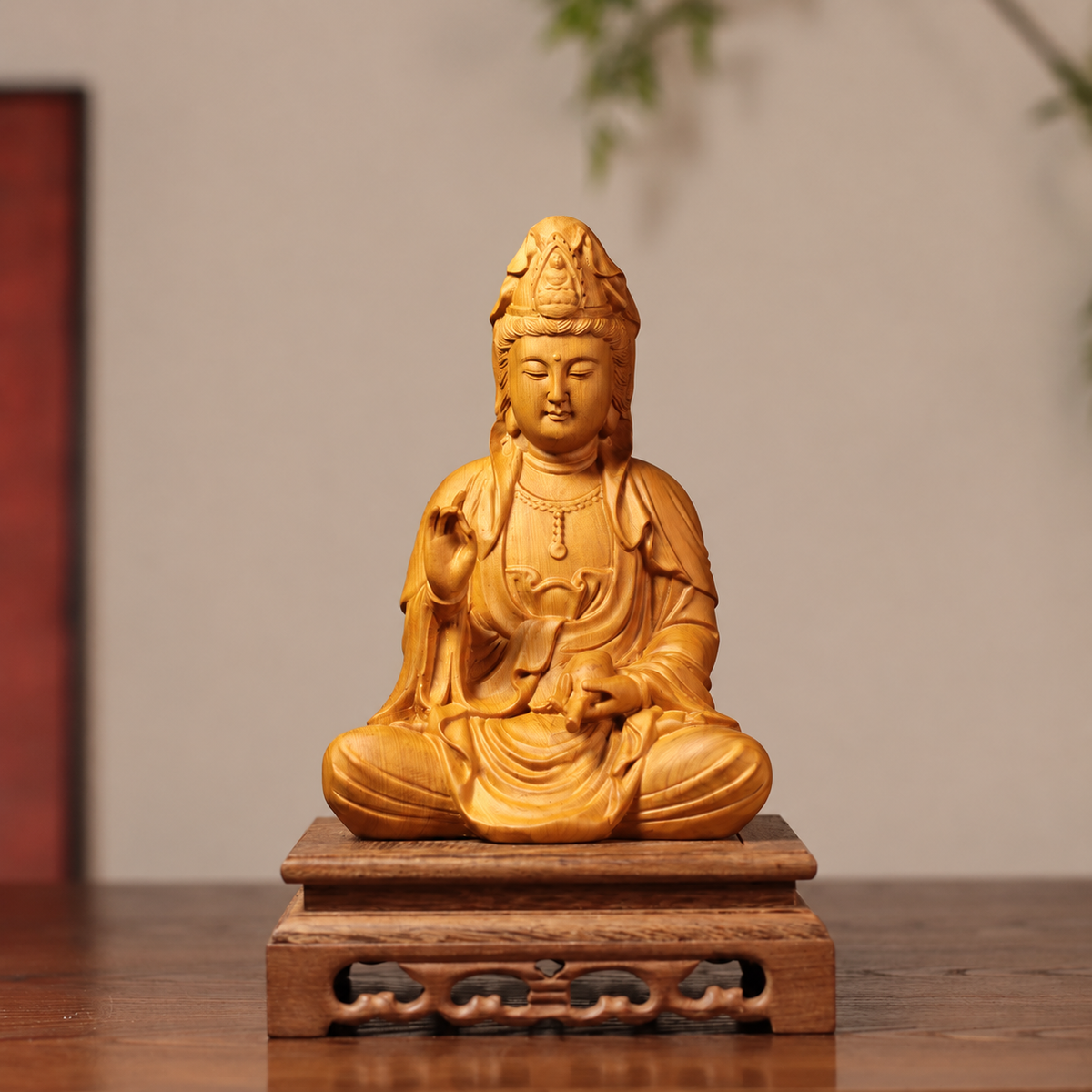 娑婆三聖佛像套組|天然香柏木雕