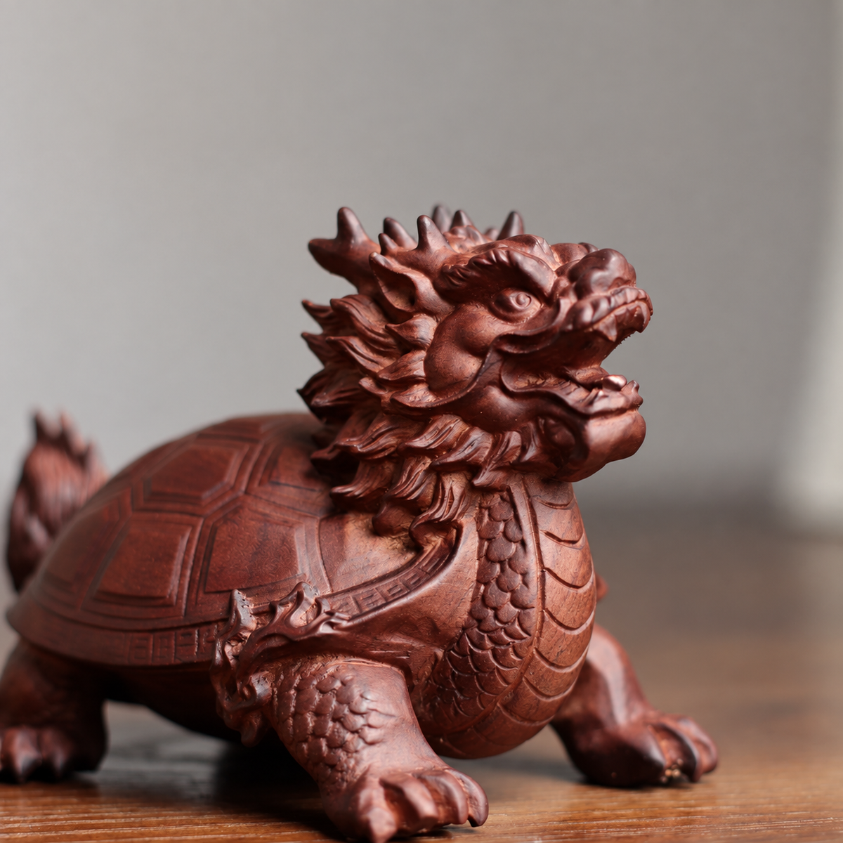 龍龜木雕擺件 商品實拍 5