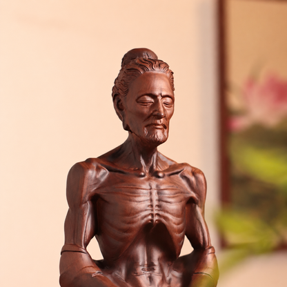 釋迦牟尼佛苦行像｜天然南非花梨木雕