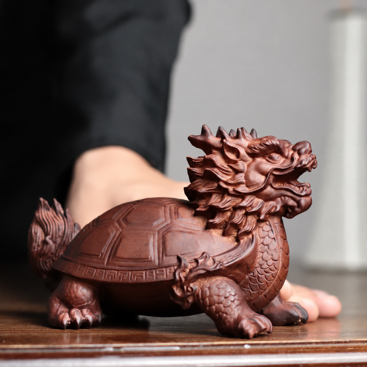 龍龜木雕擺件 商品實拍 6