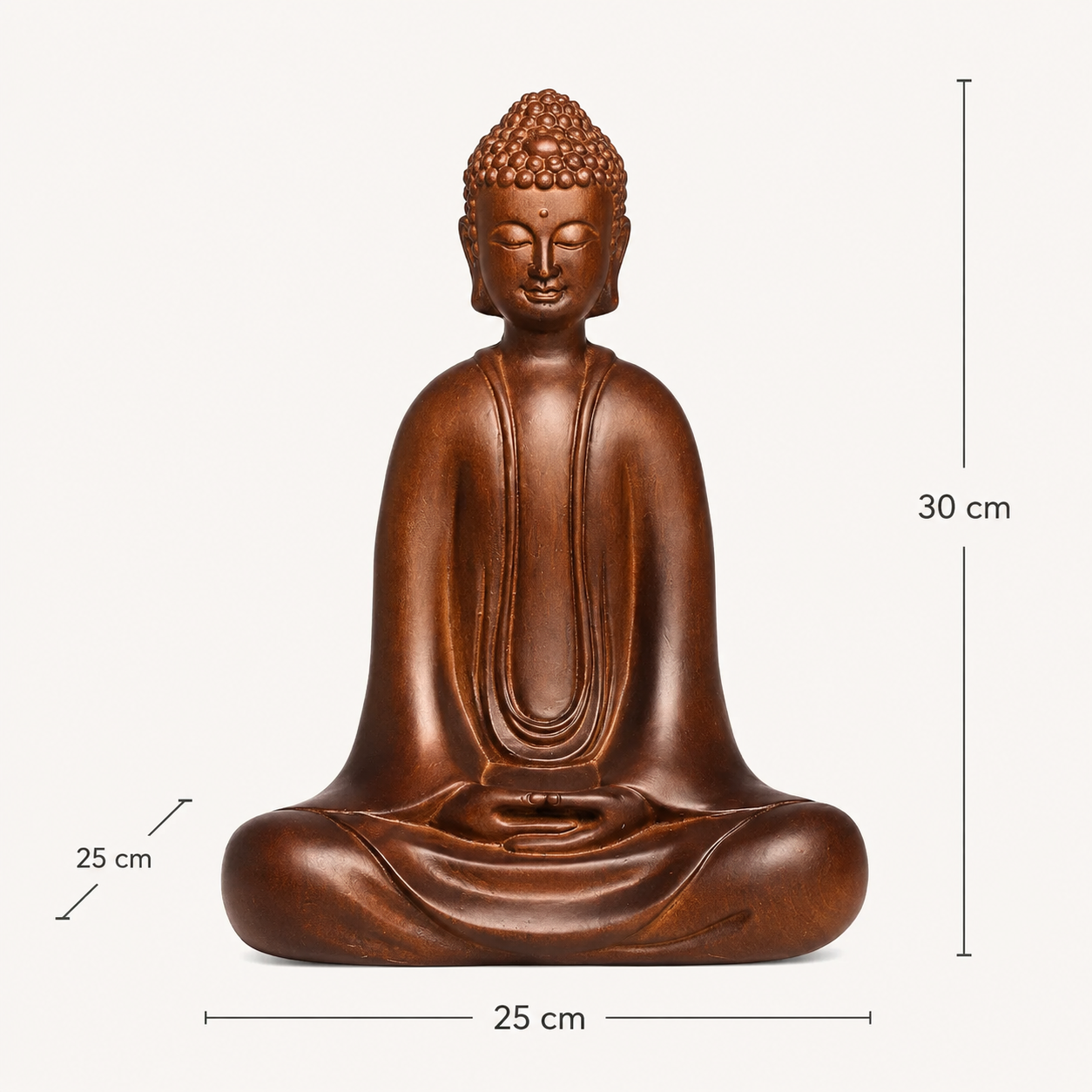 禪坐佛像・天然香花梨木
