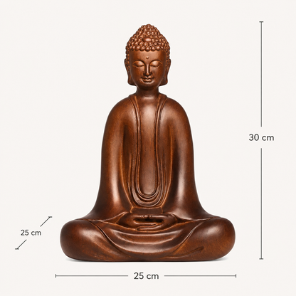 禪坐佛像・天然香花梨木