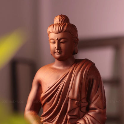 釋迦牟尼佛蓮座禪定坐像｜天然花梨木雕